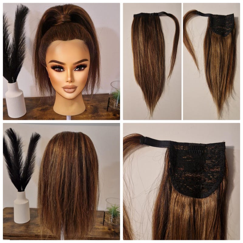 Real Human Hair Ponytail Clip - Etsy