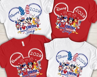 Disney 4th Of July Shirt, Custom Disney 4th Of July Shirts 2026, Disney 4th of July Family Vacation, Disney Independence Day Family Shirts