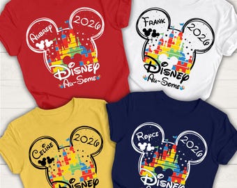 Disney Au-Some Autism Shirt 2026, Custom Disney Trip Autism Shirts, Au-Some Family Shirt, Disney Autism Shirt, Autism Shirt, Sibling Autism