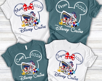 Custom Disney Cruise Family Shirt, Disney Cruise Shirts 2026, Disney Family Cruise Shirts, Disneyland Cruise Shirt, Mickey and Minnie Cruise