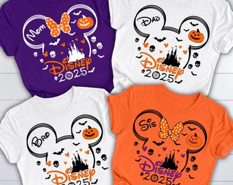 Custom Disney Halloween Shirts, Disney Halloween Shirts 2025, Halloween Family Shirts, Disney Halloween Name and Year Shirts, Boo Shirts