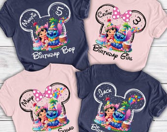 Custom Stitch Birthday Shirts, Lilo and Stitch Birthday Shirts, Stitch Birthday Boy Shirts, Lilo Birthday Girl Shirts, Lilo and Stitch Shirt