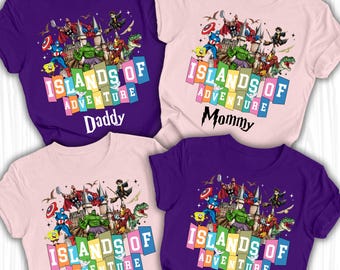 Custom Islands of Adventure Shirts, Islands Of Adventure Family Trip Shirt, Islands of Adventure Trip 2026, Islands of Adventure Name Shirt