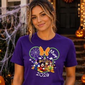 Custom Disney Halloween 2026 Shirt, Disney Halloween Shirt, Disney Family Halloween Shirt, Disneyland Boo Shirts, Halloween Party Shirt image 2