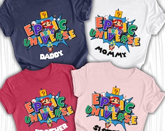Custom Epic Universe 2026 Shirts, Epic Universe Shirts, Epic Universe Family Shirts, Epic Universe Matching Shirts, Epic Universe Trip Shirt