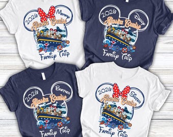 Custom Disney Alaska Cruise 2026, Disney Cruise Alaska Family Shirts, Disney Alaska Cruise Birthday Shirts, Disney Alaskan Cruise Shirts