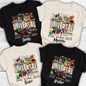 Custom Universal Studios Family Vacation Shirts 2025, Universal Studios Family Vacation Shirts, Universal Studios Family Trip Matching Shirt