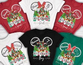 Disney Christmas Birthday Shirts 2026, Christmas Birthday Boy & Girl Shirt, Disney Christmas Birthday Crew Shirts, Disney Christmas Birthday