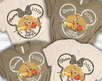 Hakuna Matata Shirts 2026, Custom Disney Hakuna Matata Shirts, Disney Safari Shirts, Disney Safari Name and Year Shirts, Safari Trip Shirts