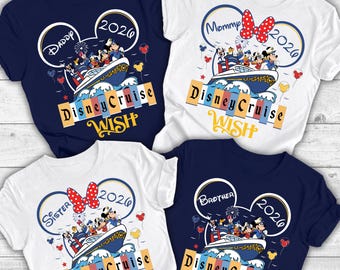 Disney Cruise Shirts, Custom Disney Cruise Family Shirt 2026, Disney Family Vacation, Disney Cruise Wonder Wish Treasure Fantasy Magic Dream