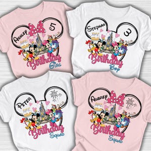 Custom Disney Birthday Shirts, Disney Birthday Shirts 2025, Disney Family Birthday Shirts, Mickey and Minnie Birthday Shirts, Birthday Shirt