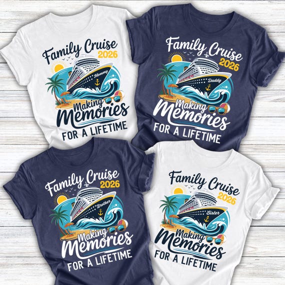 Custom Family Cruise 2026 Shirts, Family Cruise Shirt, Birthday Cruise Shirts, Cruise Squad Shirt, Family Cruise Matching Shirts, Cruise Tee