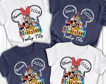 Custom Disney Vacation 2026 Shirts, Disney Family Vacation Shirts, Disney Family Matching Shirts, Disneyland Group Shirts, Disney Trip Shirt