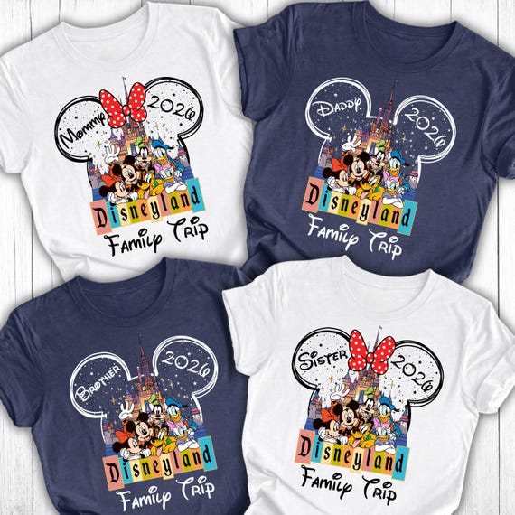 Custom Disney Vacation 2026 Shirts, Disney Family Vacation Shirts, Disney Family Matching Shirts, Disneyland Group Shirts, Disney Trip Shirt