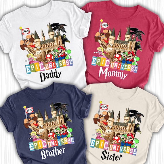 Epic Universe Family Trip Shirts, Custom Epic Universe Shirts, Epic Universe Shirts, Epic Universe Birthday Trip, Epic Universe Trip Shirts