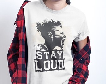 Stay Loud Punk Graphic Tee, Unisex Jersey Short Sleeve