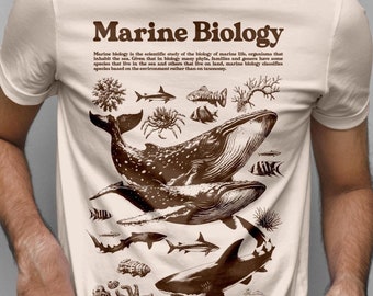 Marine Biology T-Shirt, Ocean Lover Gift, Eco-Friendly Tee