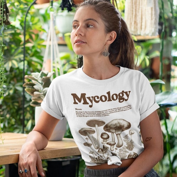 Mycology Shirt, Mushroom Shirt, Cottagecore Shirt, Herbs and Mushrooms Tee, Fungus Shirt, Plant Shirt, Nature Lovers Shirt, Cottage core