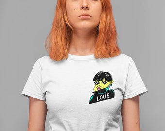 Indie Cartoon Love Graphic T-shirt, Pride Art Tee