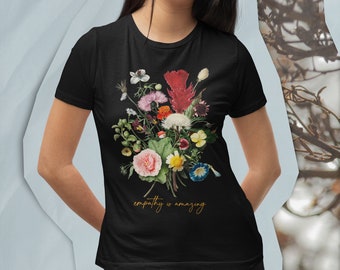 Vintage Floral T-Shirt, Empathy Design, Cottagecore Style