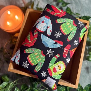 Book Sleeve | Padded Book Sleeve | Book Cover | Book Accessories | Bookish Gift | Paperback Sleeve | Christmas Sweater