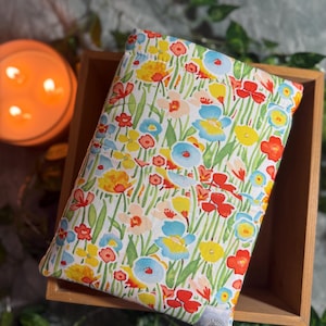Book Sleeve | Padded Book Sleeve | Book Cover | Book Accessories | Bookish Gift | Paperback Sleeve | Watercolor Floral