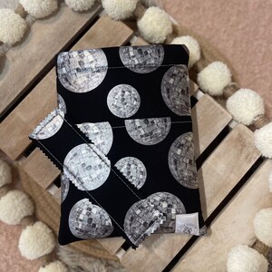 Book Sleeve | Padded Book Sleeve | Book Cover | Book Accessories | Bookish Gift | Disco Ball