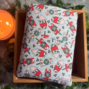 Book Sleeve | Padded Book Sleeve | Book Cover | Book Accessories | Bookish Gift | Paperback Sleeve | Christmas Coffee