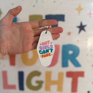 Motel Keychain | Keychain | Retro Motel Keychain | Hot Girls Can’t Park