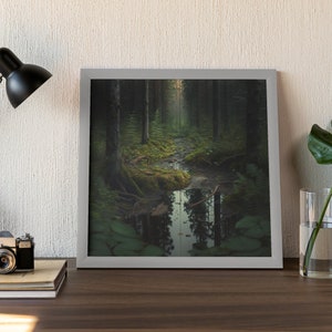 Set of 5 Forest landscape, Forest/nature digital art, downloadable, Digital print image 4