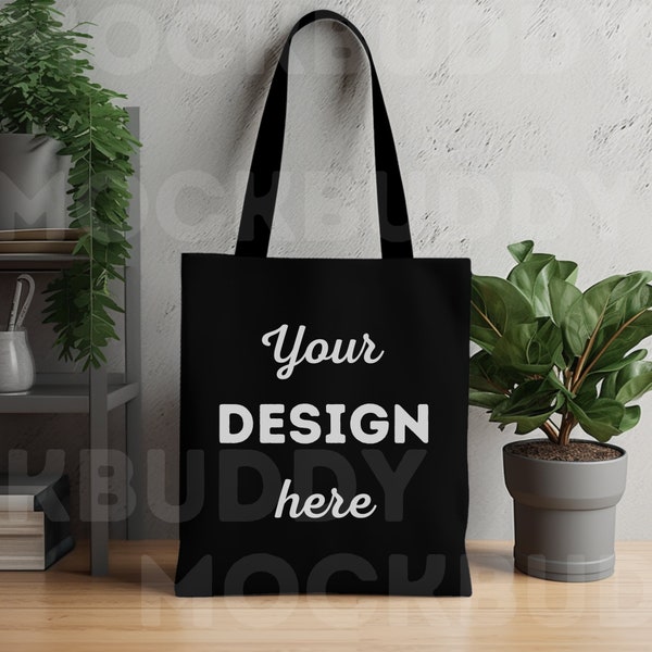 Black Canvas Tote - Etsy