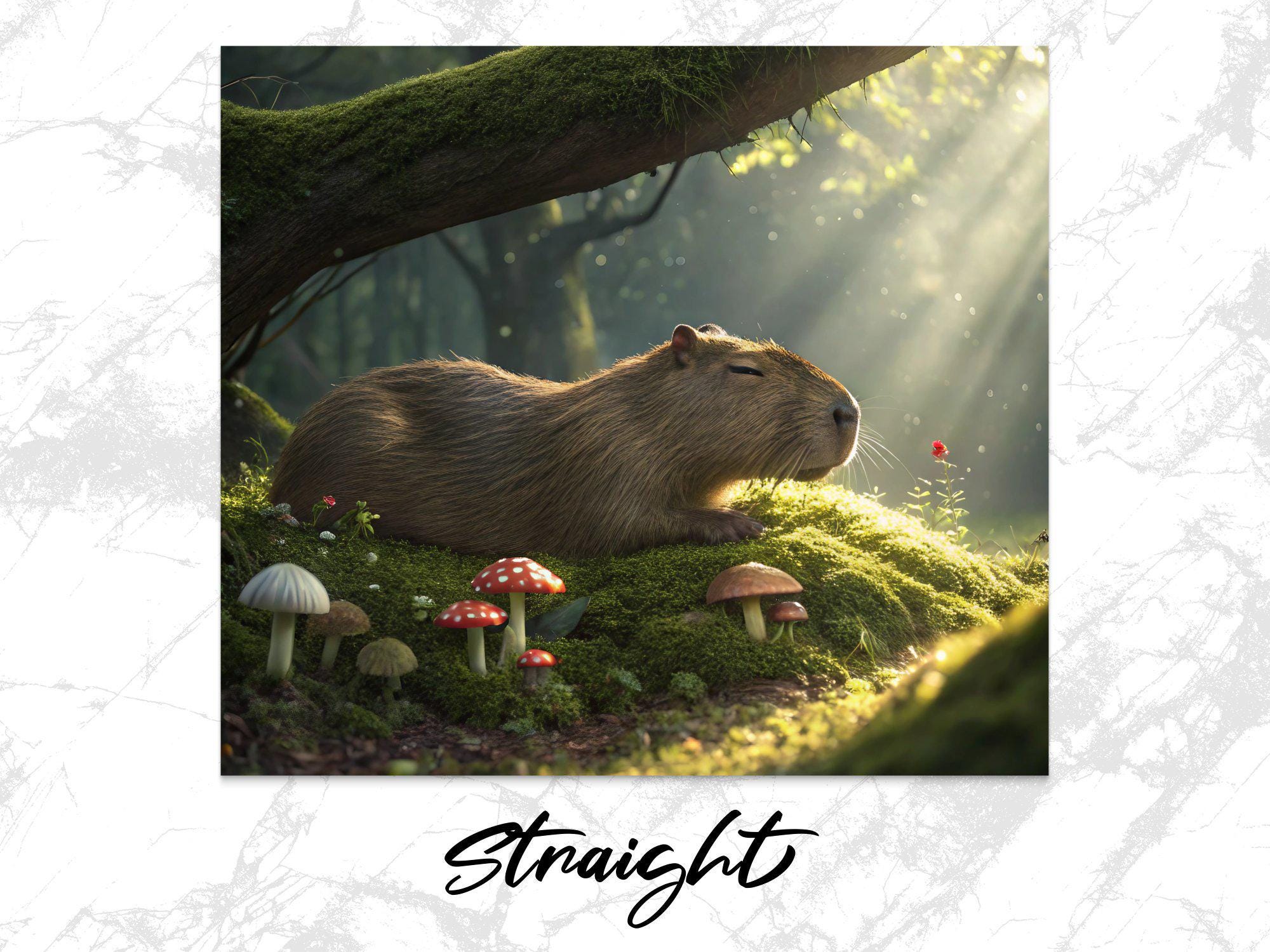 Capybara in Enchanted Forest Scene Tumbler Wrap PNG, Digital Download ...