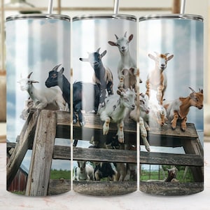 Schattige geitenhouder wrap, rustieke boerderijdieren, 20oz boerderij png, speelse digitale download, landelijk decor, gezellige pastorale charme afdrukbaar afbeelding 1