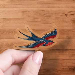Colorful Bird Sticker for Laptop, Vinyl Decal for Notebooks, Artistic Bird Sticker for Water Bottles, Unique Bird Decor, Gift for Bird