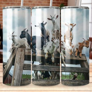 Schattige geitenhouder wrap, rustieke boerderijdieren, 20oz boerderij png, speelse digitale download, landelijk decor, gezellige pastorale charme afdrukbaar afbeelding 6