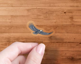 Outdoor Adventure Adler Aufkleber, Laptop Aufkleber, Wildtier Aufkleber, langlebiger Vinylaufkleber, Geschenk für Naturliebhaber, einzigartiges Kunstdesign