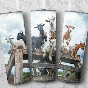 Schattige geitenhouder wrap, rustieke boerderijdieren, 20oz boerderij png, speelse digitale download, landelijk decor, gezellige pastorale charme afdrukbaar afbeelding 4