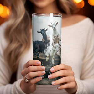 Schattige geitenhouder wrap, rustieke boerderijdieren, 20oz boerderij png, speelse digitale download, landelijk decor, gezellige pastorale charme afdrukbaar afbeelding 5
