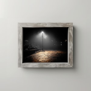 Moody Night Street Lamp Printable - Atmospheric Darkness Scene, Rustic Urban Art, Vintage Wall Decor, Digital Download Art Print 37