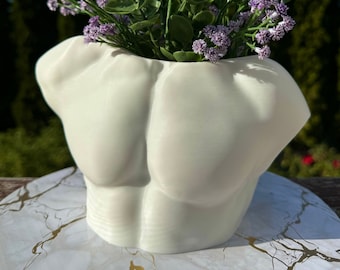 Naked Male Planter, High Quality Body Sculptural Pot, Unique Home Decor and Gift for Plant Lovers, Home and Office.