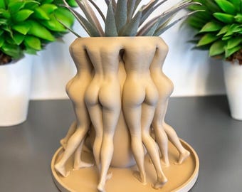 Female Body Planter, Sexy Butt Sculpture, Desk Decor, Fun Gift for Plant Lovers
