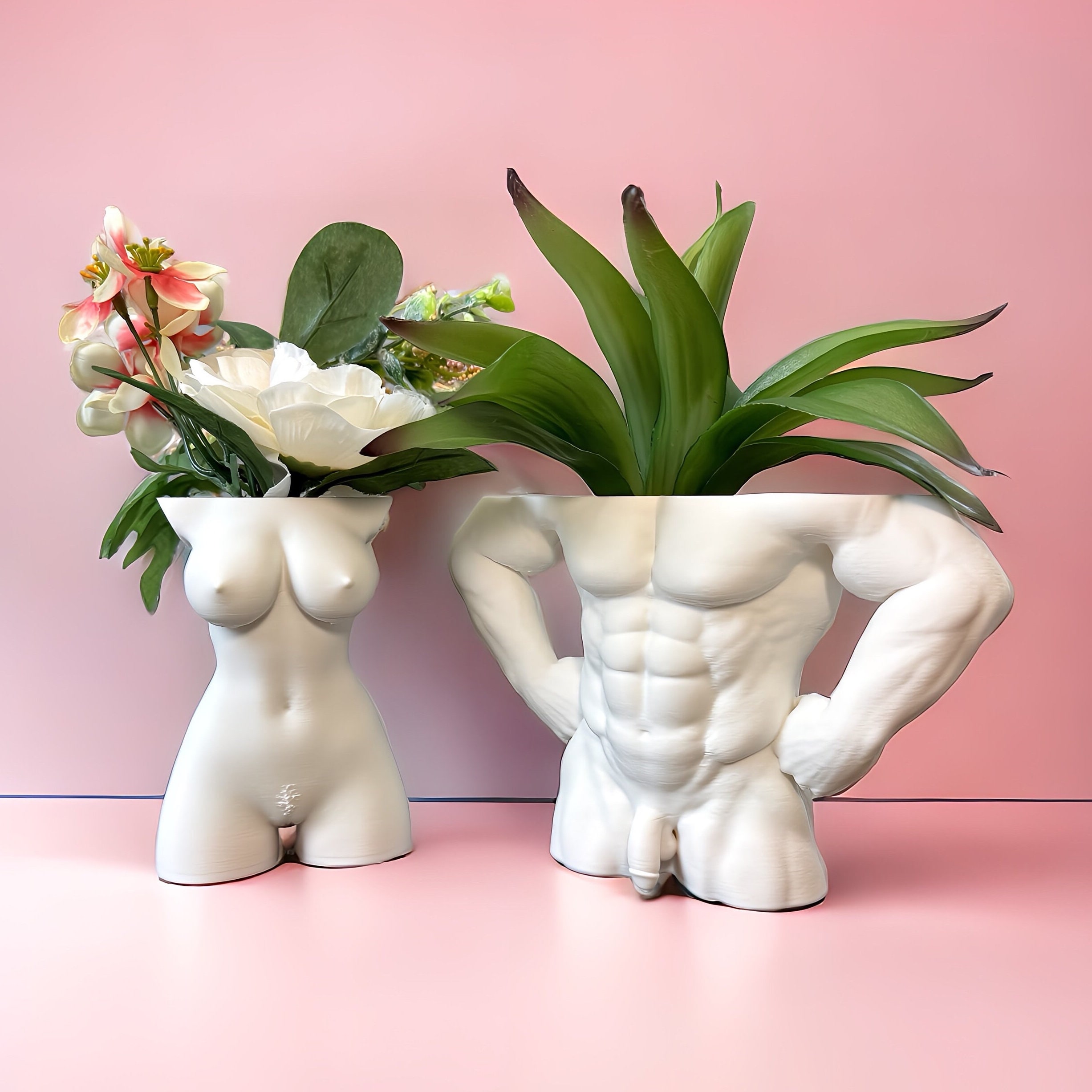 Nude Body Planter - Unique Artistic Exposed Design, Sensual Indoor Plant Decor, Perfect Home Gift Idea
