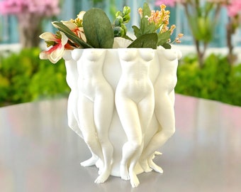 Female Body Planter | Modern Boho | Plant Pot with Drainage | Feminine Home & Office Decor
