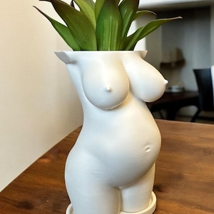 Doniczka w kształcie kobiety w ciąży | Uroczy wystrój domu i idealny prezent dla przyszłych matek i baby shower
