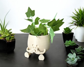 Happy Face Camera Planter: 3D-tryckt PLA-blomhållare