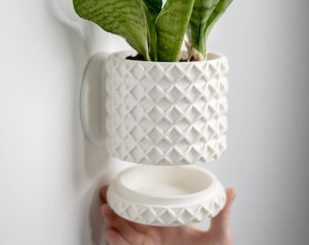 3D Printed Wall Planter: Bubble Lattice Design, Modern Home Decor