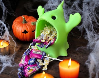 Ghost Bowl Halloween Candy Container: 3D Printed Treat Holder