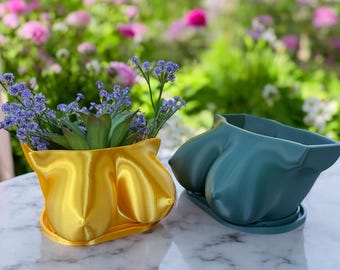 Boob Planter Funny Pot – Unique Home & Office Decoration, Perfect Gift for Plant Lovers, Quirky Succulent Holder