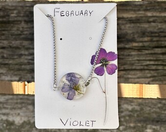 February birth month flower bracelet.