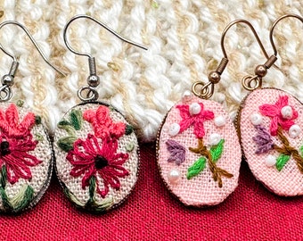 Handmade Embroidery Earrings.